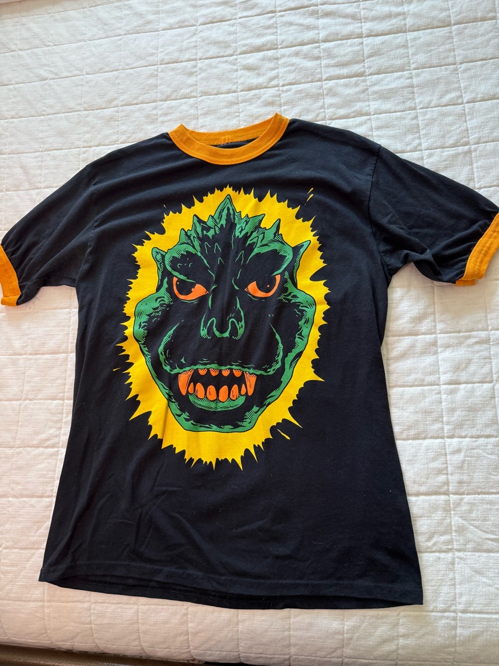 Fright Rags Mens Godzilla Ringer Tee - Picture 6 of 6